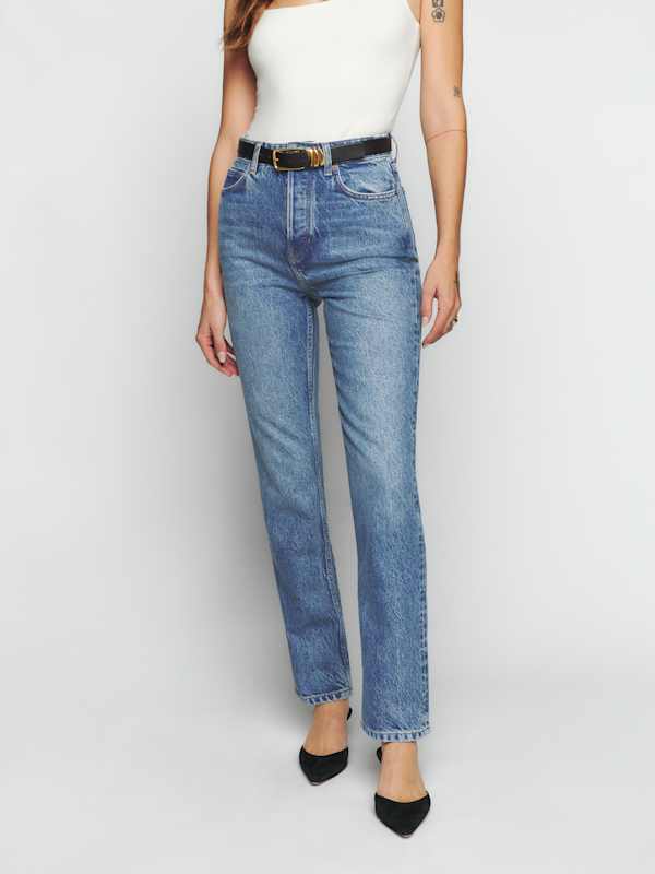 Cynthia High Rise Straight Jeans - Colorado