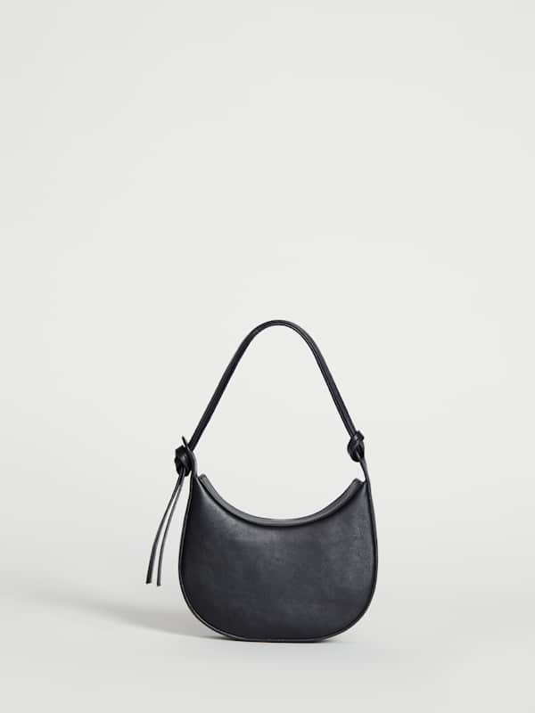 Mini sac porté épaule Rosetta - Cuir noir