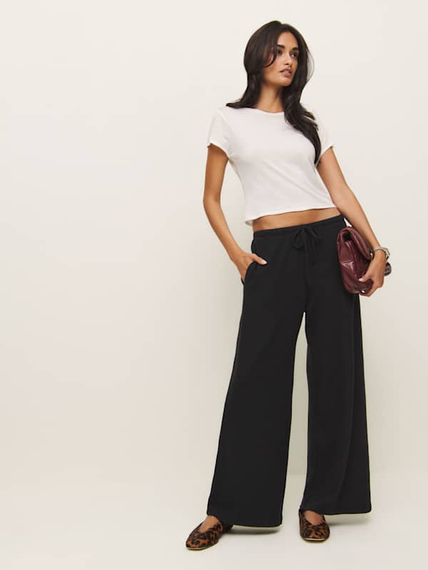 Pantalon en maille Olina - Noir