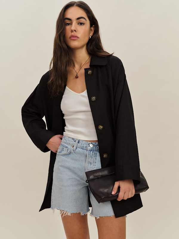 Veste en lin Irene - Noir