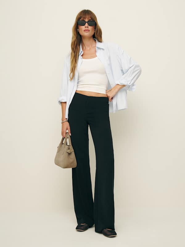 Pantalon à taille basse Vida - Noir Intense