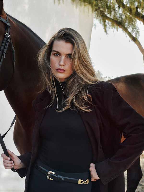 Blazer oversize Veda Leon - Daim brun