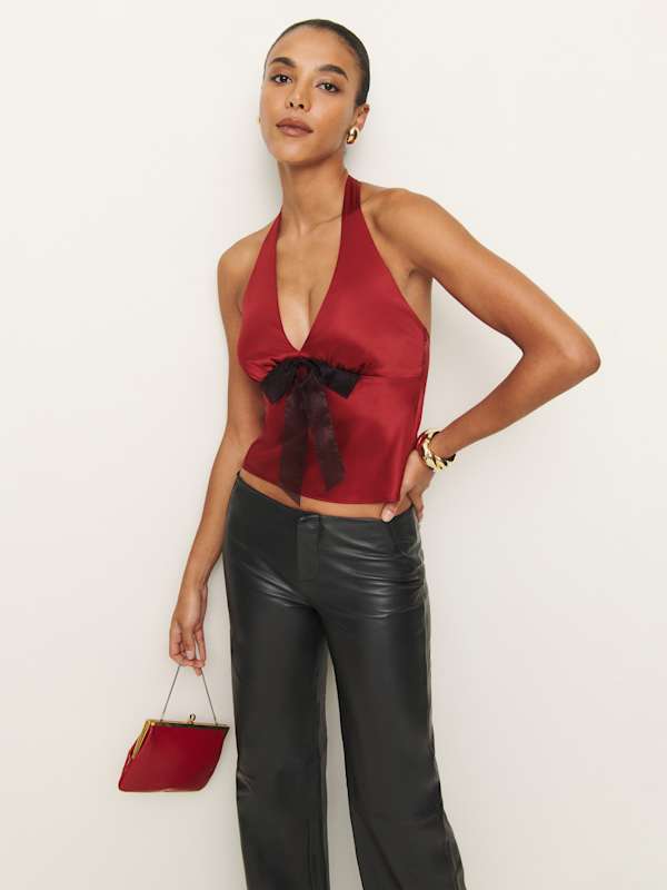 Clarissa Silk Top - Sangre