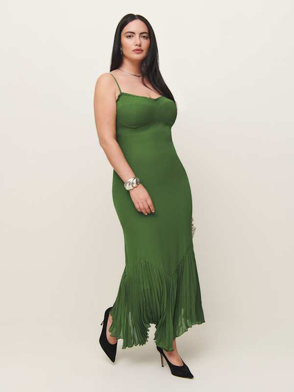 Robe Aiko grandes tailles - Vert mousse