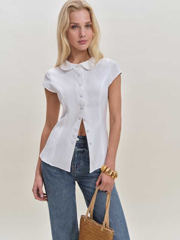 Chemise en lin Molly - Blanc