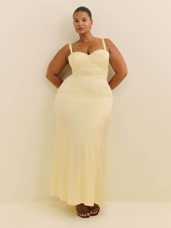 Robe en satin Britney grandes tailles - Buttercup