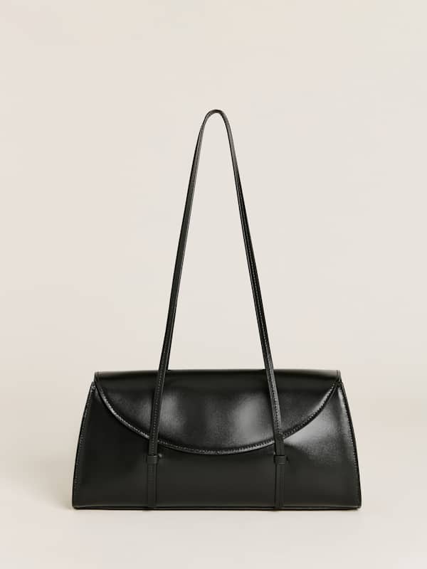 Sac porté épaule Elena - Cuir noir
